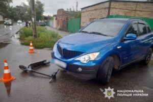 ДТП у Полтаві: 10-річного хлопця на самокаті збив автомобіль