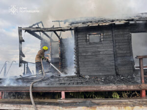 У Кременчуцькому районі знищено пожежею лазню