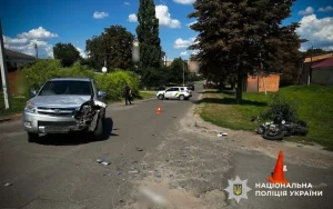 ДТП у Гадячі: мотоцикліст госпіталізований після зіткнення